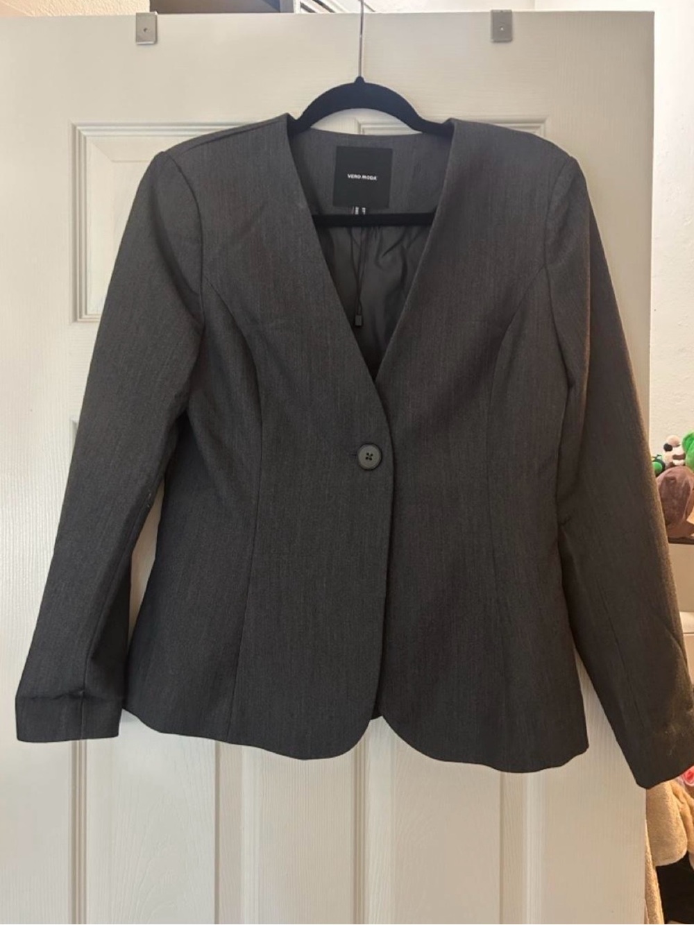 ASOS Dark Gray Single-Button Tailored Blazer